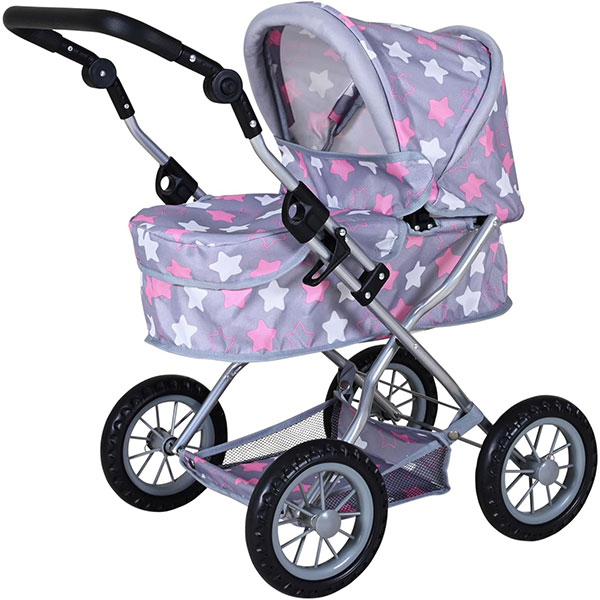 Kolica za lutke Knorr First Star Grey  Pink 634444 - ODDO igračke