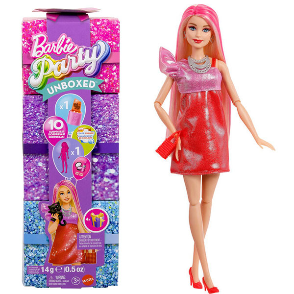 Barbie lutka Party Unboxed Glam Party JFY68 - ODDO igračke
