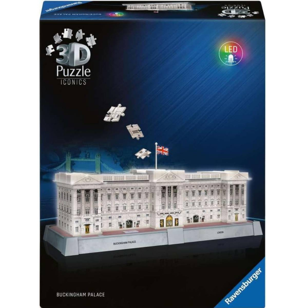 Ravensburger 3D puzzle (slagalice) – 216pcs Buckinghamska palata sa svetlom RA12008031 - ODDO igračke