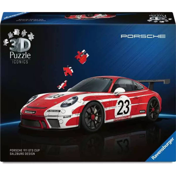 Ravensburger 3D puzzle (slagalice) – 108pcs Porsche 911 GT3 Cup Salzburg RA12008038 - ODDO igračke
