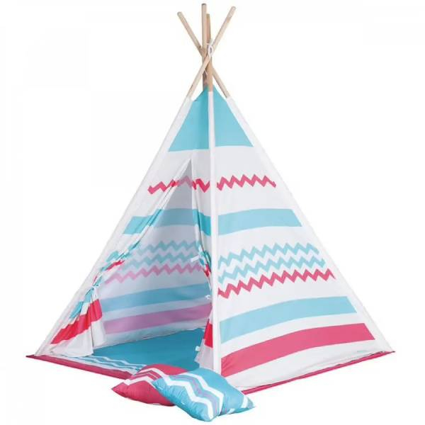 Šator Tipi 120 x 120 x 160cm sa 2 jastuka i prostirkom 62514 - ODDO igračke