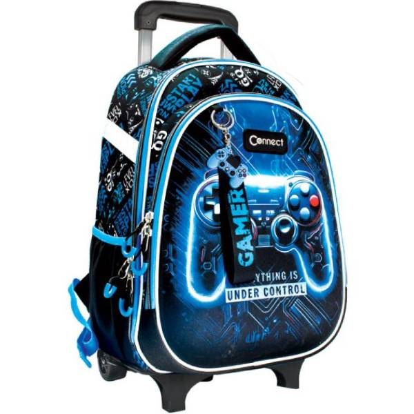 Ranac djački s točkićima XT Gamer Blue 26.Connect 60539 - ODDO igračke