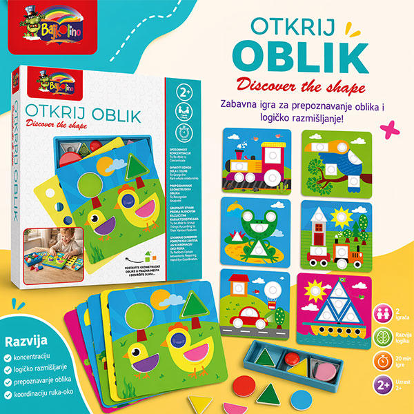 Društvena igra Otkrij oblik Bajkolino 053060 - ODDO igračke