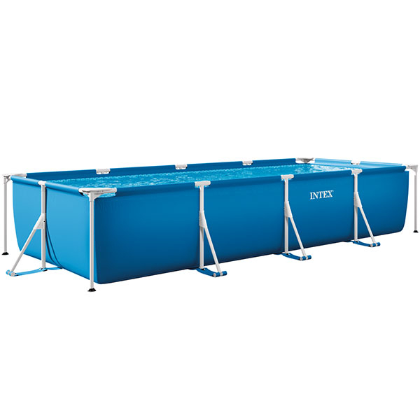 Porodični bazen Rectangular Frame sa metalnim okvirom 450x220x84cm Intex 28274 - ODDO igračke
