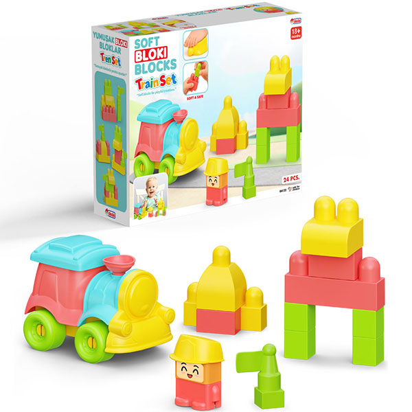 Mekane kocke Vozić 24pcs DEDE 041225 - ODDO igračke