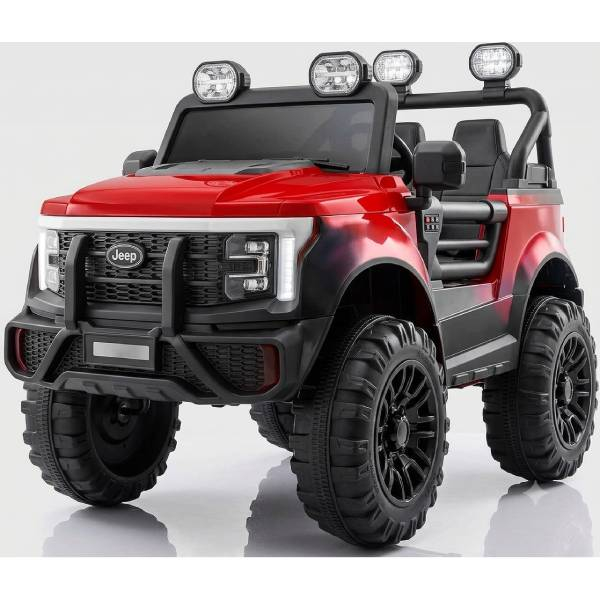 Auto Džip Police 12v 2motora rc crvena boja MB0345/152553 - ODDO igračke