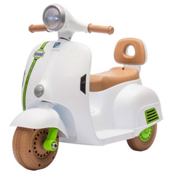 Motor Vespa na akumulator mini skuter 6v MB276 bela boja 601719B - ODDO igračke