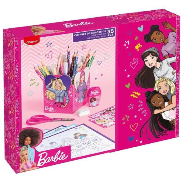 MAPED set flomastera i bojica BARBIE 35 delova M981866 - ODDO igračke