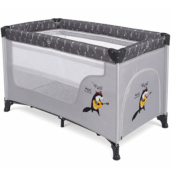 BBO prenosivi krevet 2 nivoa Dream&Play grey BP263GREY - ODDO igračke