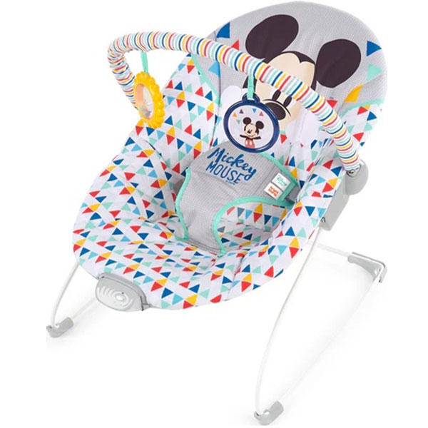 Ležaljka za bebe sa vibracijom Mickey Mouse Triangles Kids II SKU11896 - ODDO igračke