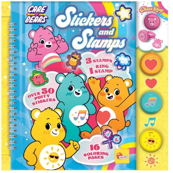 Care Bears kreativna knjiga sa stikerima i pečatima Lisciani 51349 - ODDO igračke