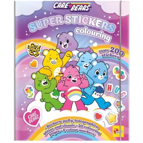 Care Bears kreativni set bojanka sa flomasterima i stikerima Lisciani 51347 - ODDO igračke