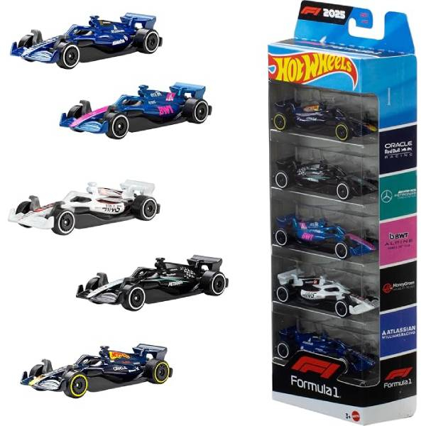 Hot Wheels Formula 1 - 5 Autića 1100050234 - ODDO igračke