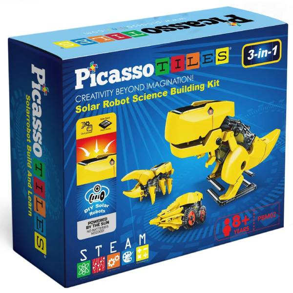 Picasso Tiles Solarni dinosaurus robot set 3u1 1100050824 - ODDO igračke