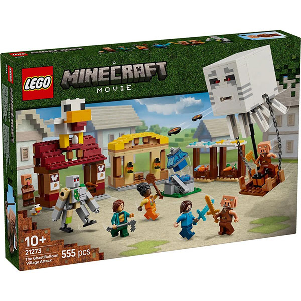 LEGO MINECRAFT The Ghast Balloon Village Attack LE21273 - ODDO igračke
