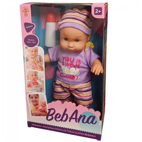 Lutka beba slatkiš sa flašicom 30cm 58256 - ODDO igračke
