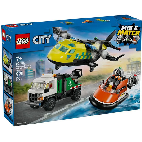 LEGO CITY Airplane, Service Truck & Hovercraft LE60505 - ODDO igračke