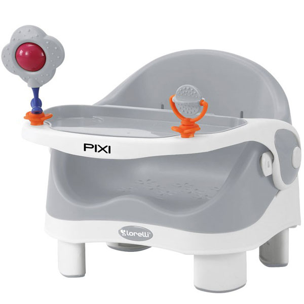 Stolica za Hranjenje (Booster) Pixi Grey & White 10100280003 - ODDO igračke