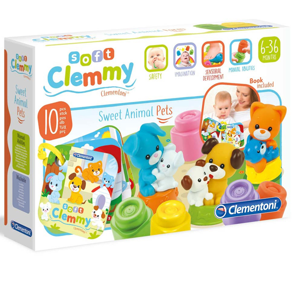 Mekane gumene kocke Clemmy Baby Životinje CL17175 - ODDO igračke